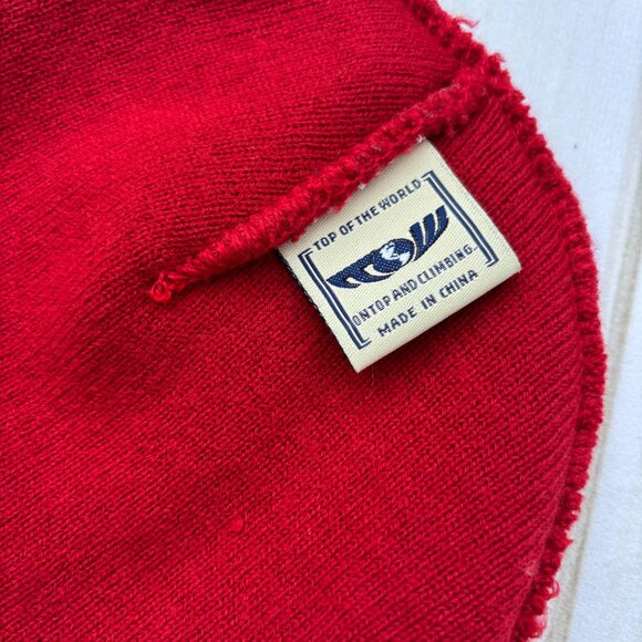 Iowa State Cyclones Knit Beanie Hat Red Yellow Embroidered Licensed 100% Acrylic - Picture 6 of 8